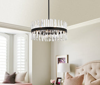 Modern Black 14-Light Pendant