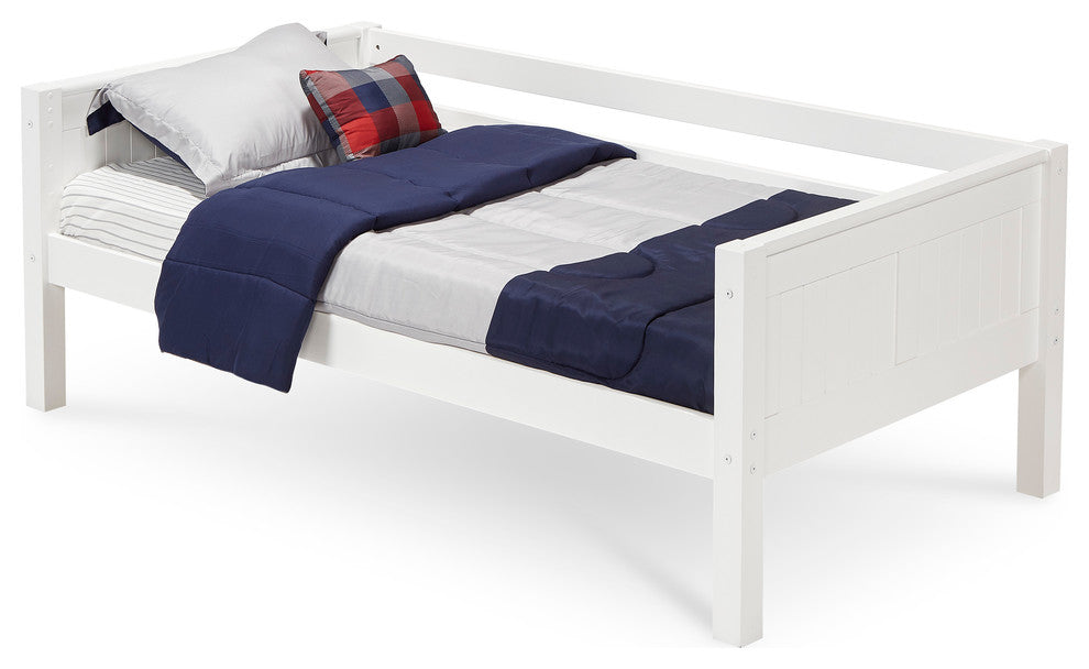 Camaflexi Twin Day Bed, Panel Headboard, White Finish
