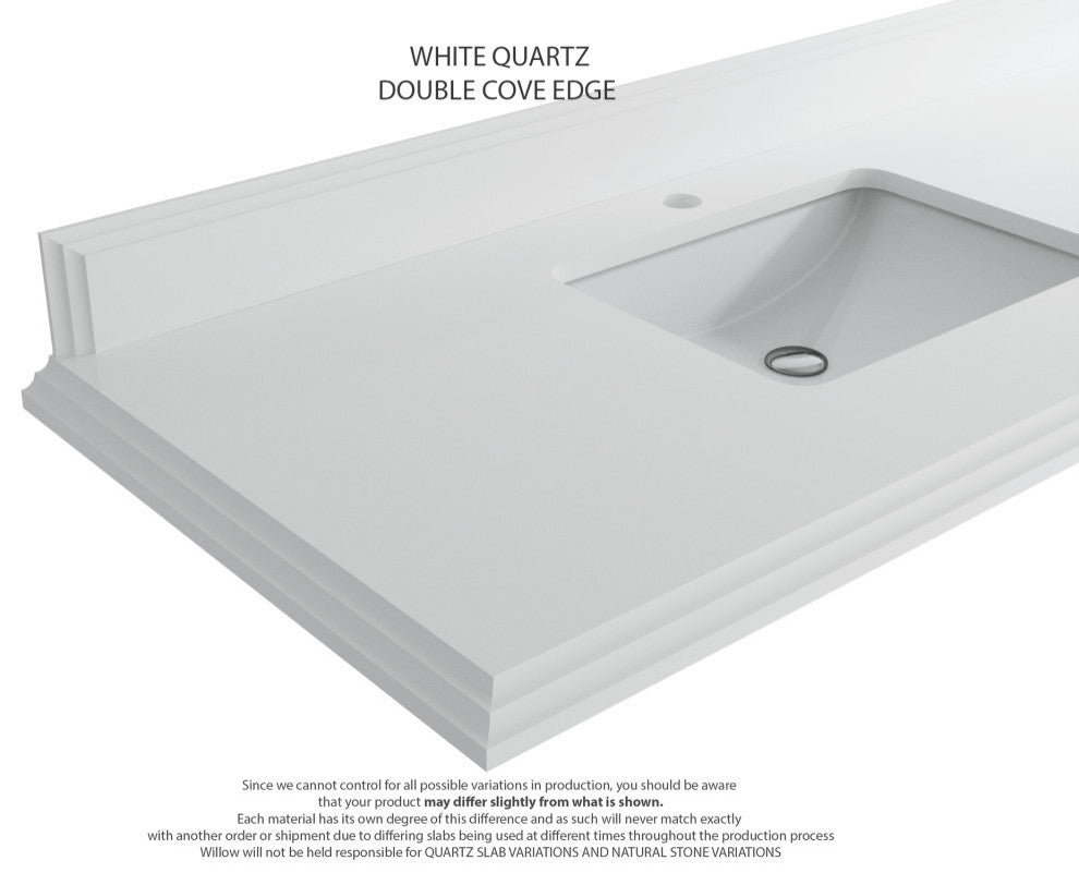 Sonoma Teak 42 Single Sink Bath Vanity in Dark Natural with 1.5" White Quartz