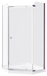 Nevada 36" Neo Angle Shower Enclosure Kit With Acrylic Base Without Walls