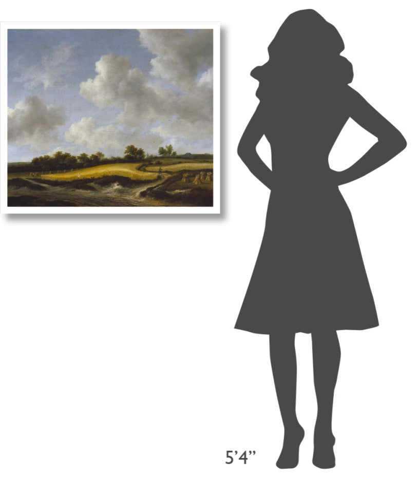 "Landscape with a Wheatfield" Digital Paper Print by Jacob van Ruisdael, 32"x28"