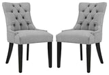 Light Gray Regent Dining Side Chair Fabric Set of 2