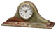 Saturn Collection Whirl Green Onyx Mantle Clock