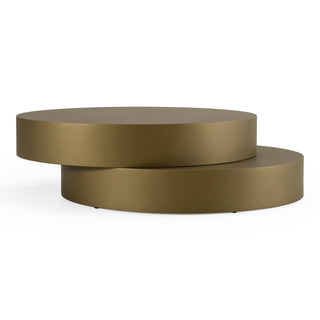 Modrest Grayson Glam Brushed Bronze Metallic Coffee Table