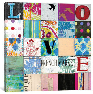 "Boho Love" by Charlie Carter, Canvas Print, 37"x37"