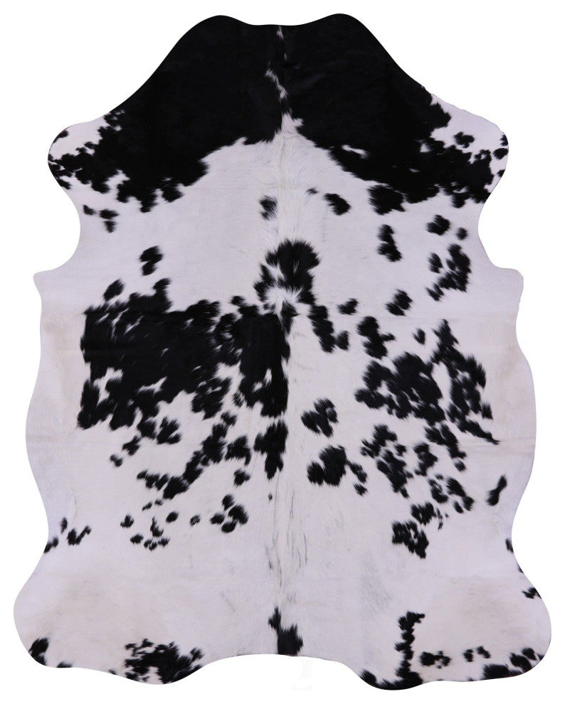 Organic Natural Hair-On Cowhide Area Rug 6' 11" X 5' 6" C1496