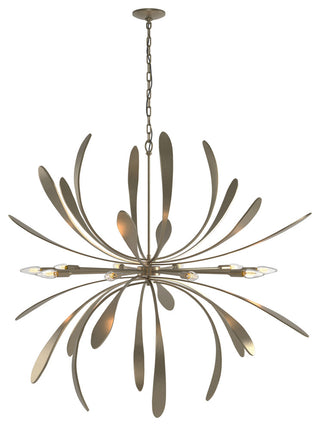 Dahlia Large Chandelier, Soft Gold Finish