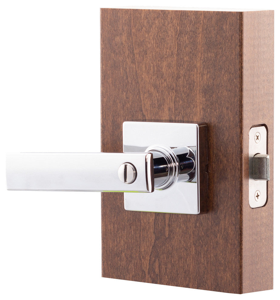 Craftsman Style Restroom Lever, Polished Stainless