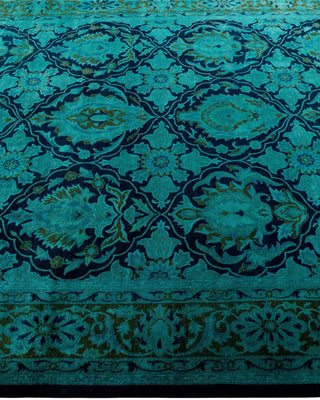 Overdyed, One-of-a-Kind Hand-Knotted Area Rug Blue, 6'2"x8'4"