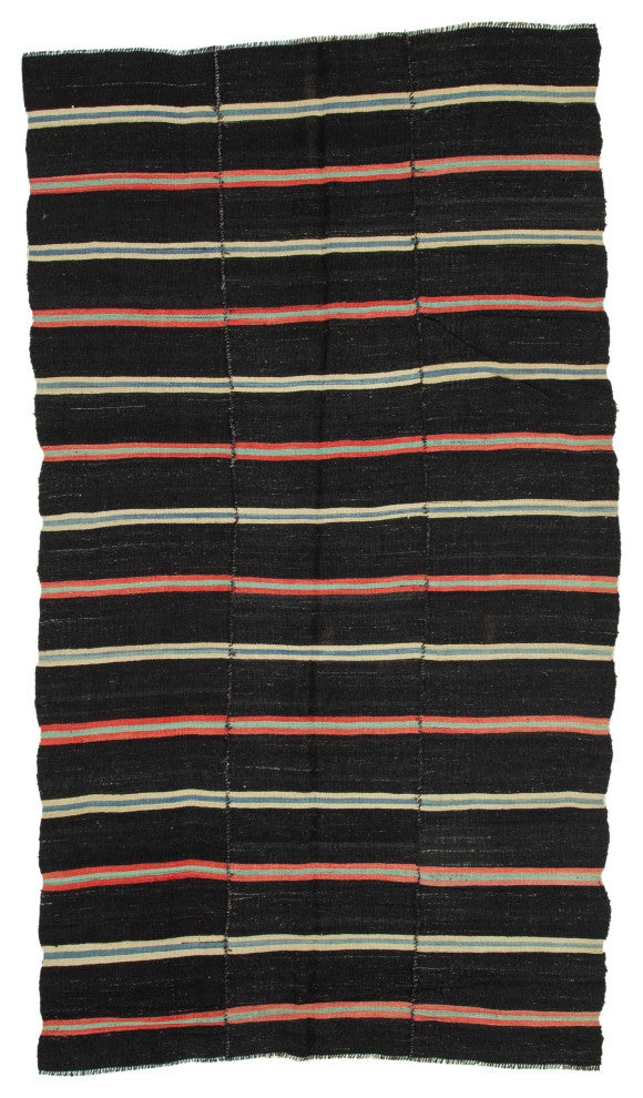 Rug N Carpet - Handmade Anatolian 6' 7'' x 12' 3'' Vintage Goat Hair Kilim Rug