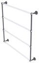 Pacific Grove 4 Tier 36" Ladder Towel Bar with Twist Accents, Matte Gray