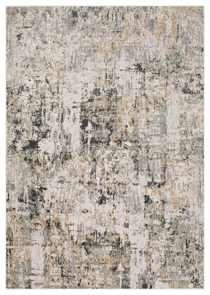 Surya Quatro QUA-2300 5'3"x7'3" Rug, Gray/Silver Gray/White/Beige/Tan