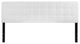 Bedford Tufted Upholstered King Size Headboard in White Fabric