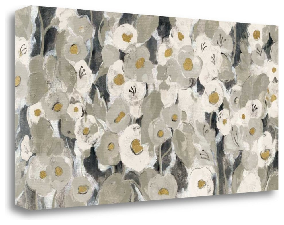 "Velvety Florals Neutral" By Silvia Vassileva, Giclee on Gallery Wrap Canvas