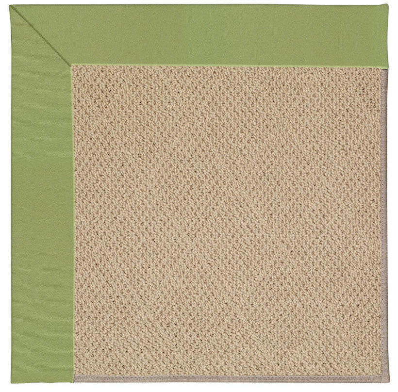 Zoe-Cane Wicker Machine Tufted Rectangle Rug, Green, 2'x3'