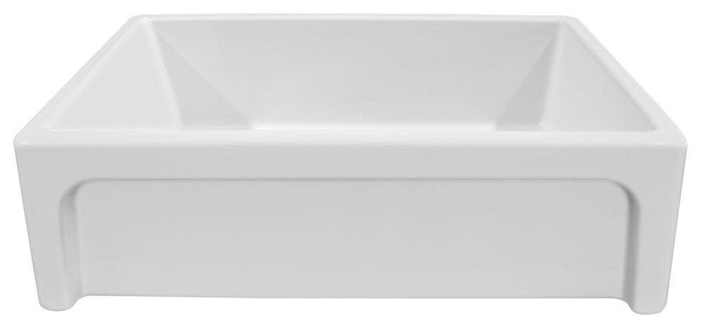 Whitehaus WHSIV3333OR-PLATINUM 33" Reversible Fireclay Kitchen Sink