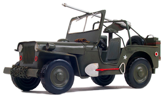1941 Willys MB Overland Jeep Green Metal Handmade
