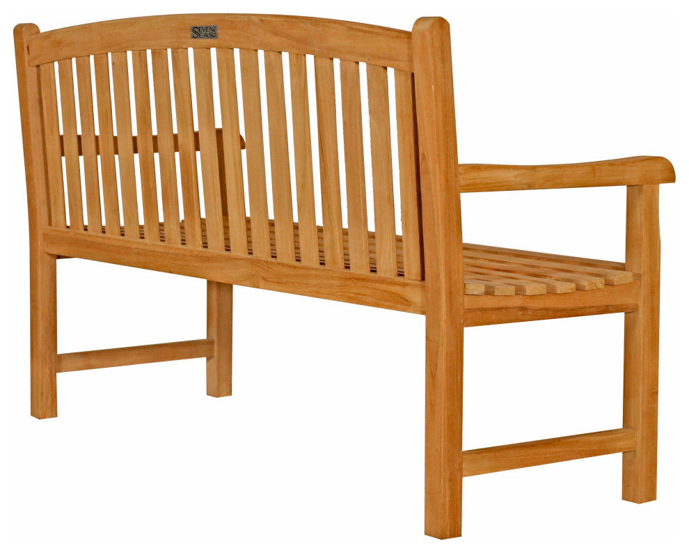 Seven Seas Teak Acapulco Outdoor Teak Wood Bench, 5'