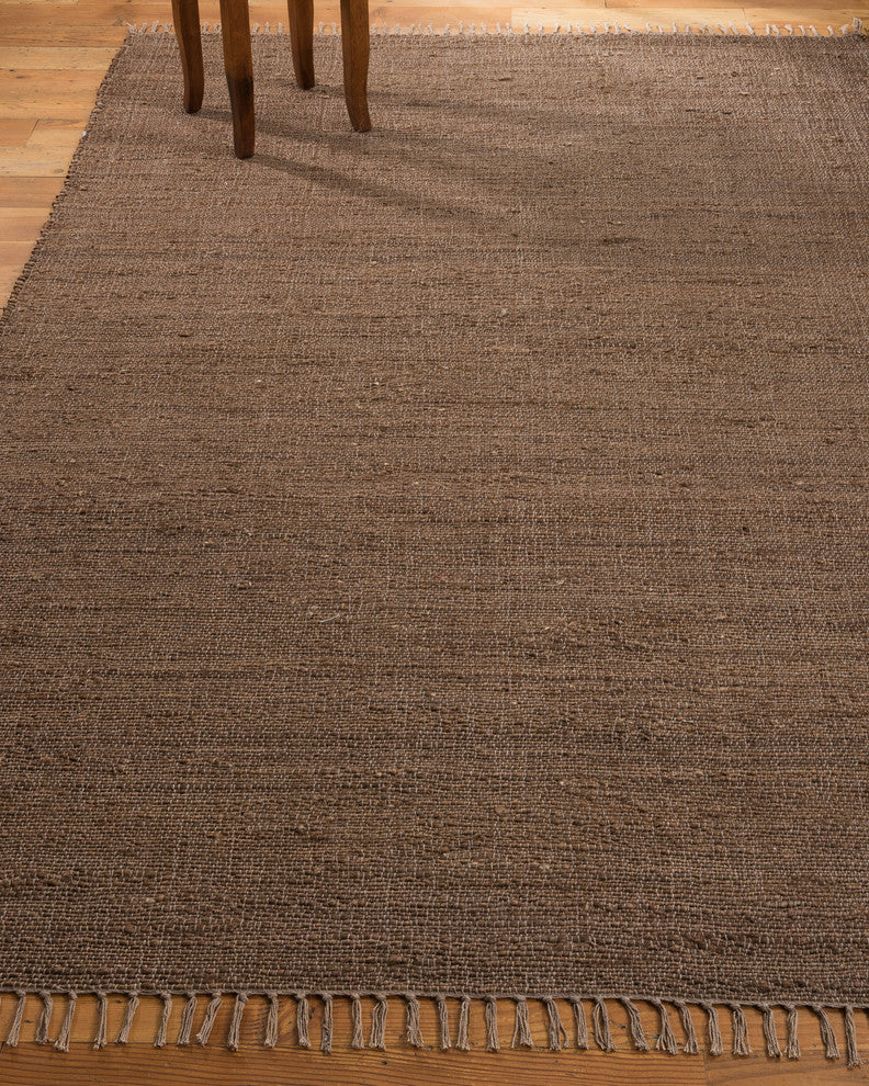 Natural Area Rugs 100% Natural Fiber Venice Jute Rectangular Rug, Brown, 8' X 10