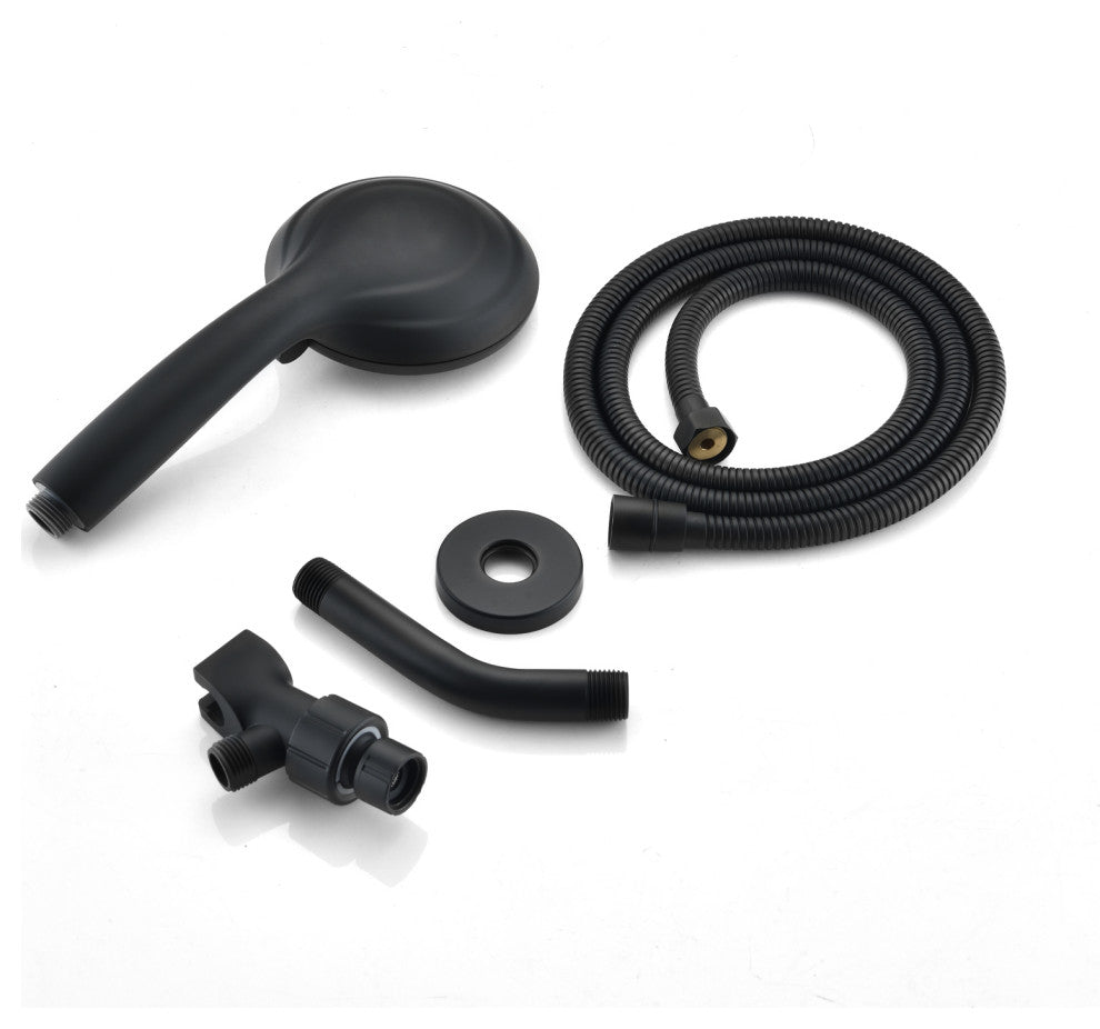 7 Spray Settings Hand Shower Set, Matte Black