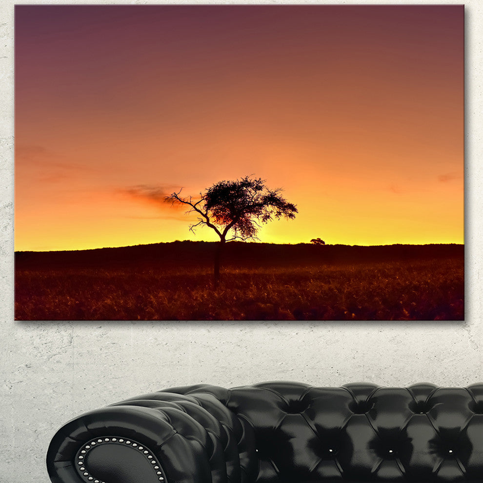Solitary Tree in Namib Desert, African Landscape Canvas Art Print, 40"x30"