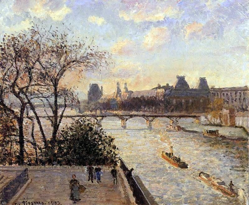 Camille Pissarro The Louvre and the Seine from the Pont-Neuf Gallery Wrap Canvas