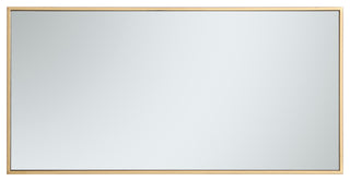 Home Living Metal Frame Rectangle Mirror 18", Brass