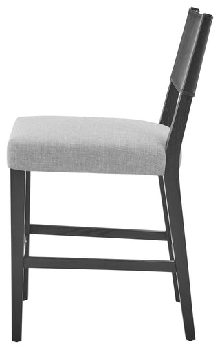 Kylo PU/Fabric Counter Stool, Borneo Black/Meridien Gray
