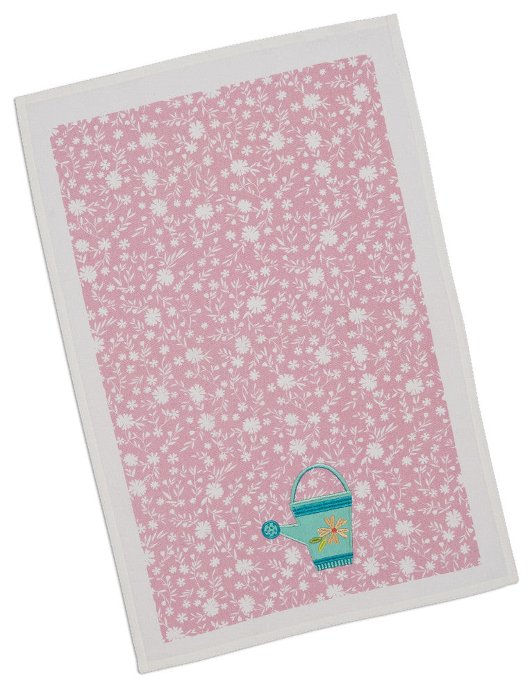 Watering Can Embellished Dishtowel