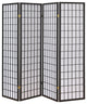 4 Panel Folding Floor Screen, Dark Gray and White