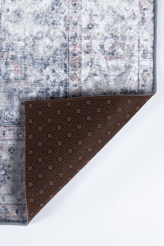 Momeni Karachi Polyester Grey Area Rug 5'x8'