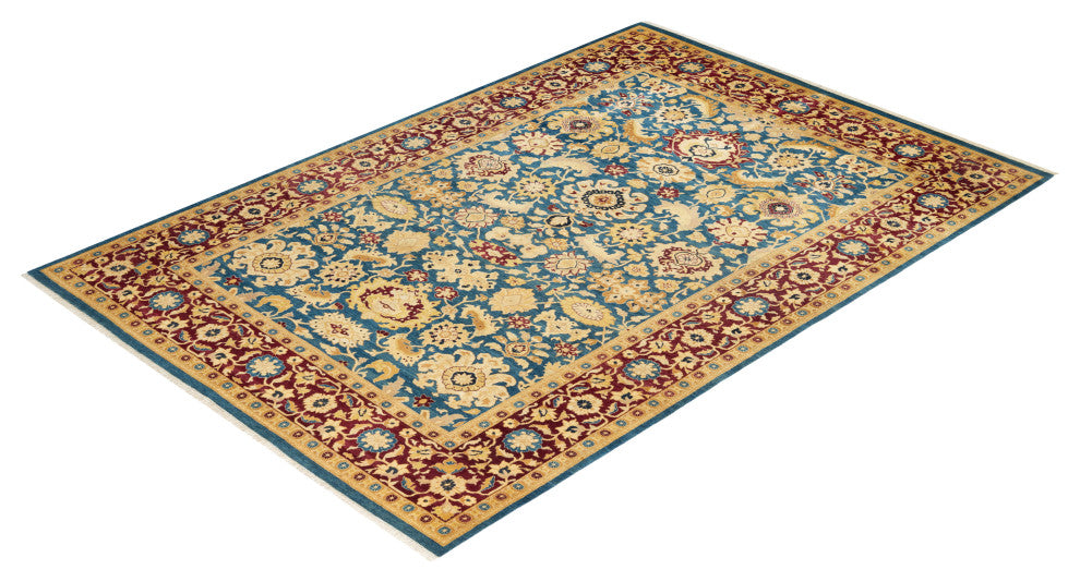 Mogul, One-of-a-Kind Hand-Knotted Area Rug Blue, 6'1"x8'10"