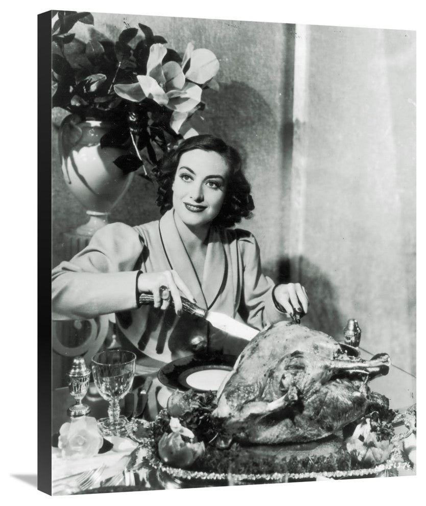 "Thanksgiving - Joan Crawford" Canvas Giclee by Hollywood Photo Archive, 24"x30"