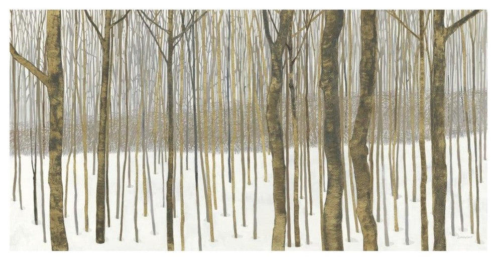 "Woods in Winter Gold" Digital Paper Print by Kathrine Lovell, 74"x38"