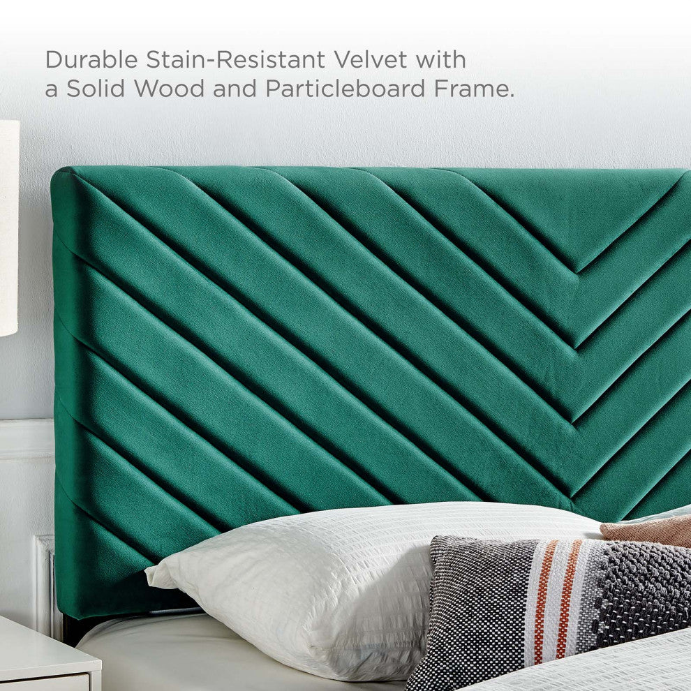 Tufted Headboard, Full Queen Size, Velvet, Teal Blue, Modern Contemporary
