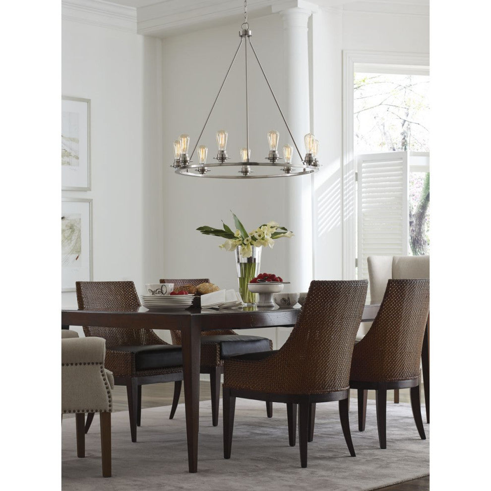 Debut 9-Light Chandelier, Brushed Nickel