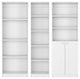 Simla 3 Piece Living Room Set with 3 Bookcases, White