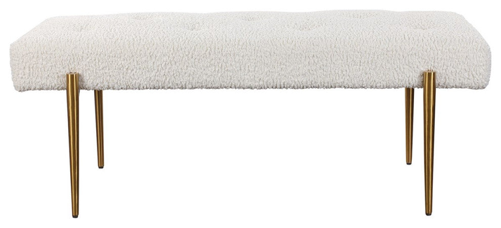 Uttermost Olivier White Bench 23572