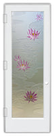 Interior Prehung Door or Interior Slab Door - Lily Pads & Lotus - Primed -...
