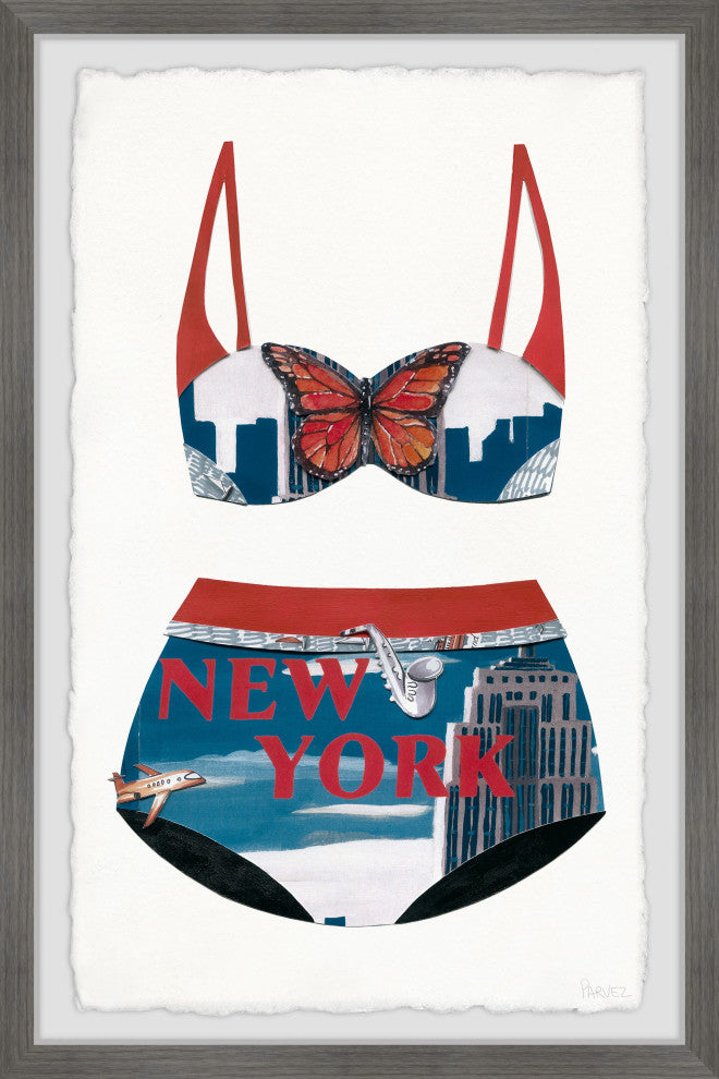 "City Bikini" Framed Painting Print, 20x30