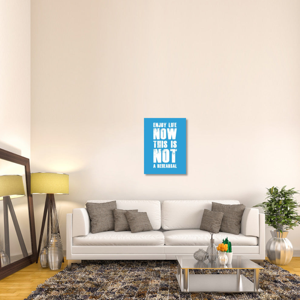 "Enjoy Life Now Poster  Blue" Fine Art Print