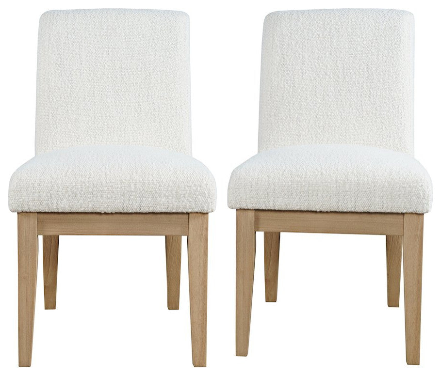 Sequoia Modern Rustic Solid Wood Upholstered Parsons Dining Chair (Set of 2)