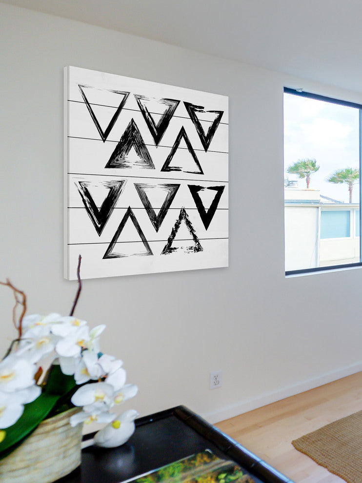 "Interlocking" Painting Print, White Wood, 24"x24"