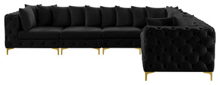 Tremblay Modular Sectional, Black, L-Shaped, 6-Piece: Armless (3), Corner (3)