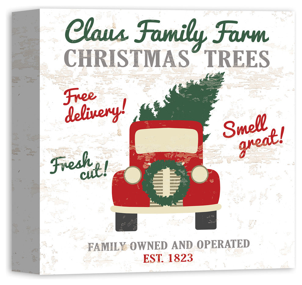 Claus Family Farm 12x12 Canvas Wall Art