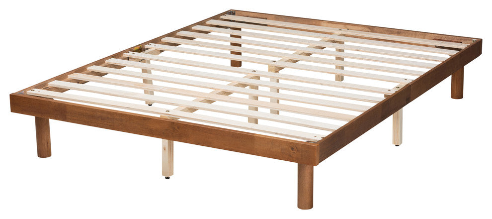 Maisy Walnut Platform Bed Frame, Full