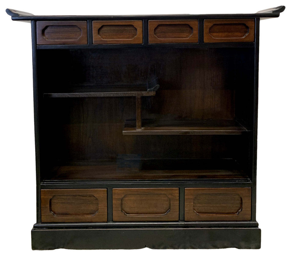 Japanese Wooden Curio Cabinet