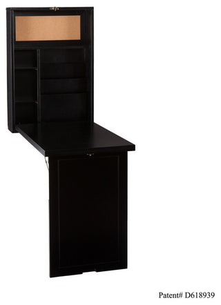 Rosanna Fold-Out Convertible Desk, Black
