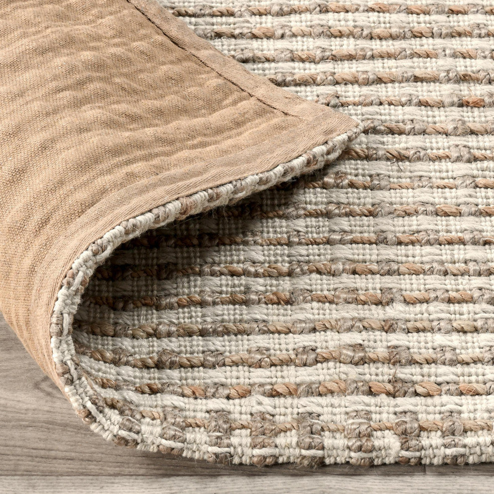 Huntington Handwoven Jute Natural Accent Area Rug, 8x10