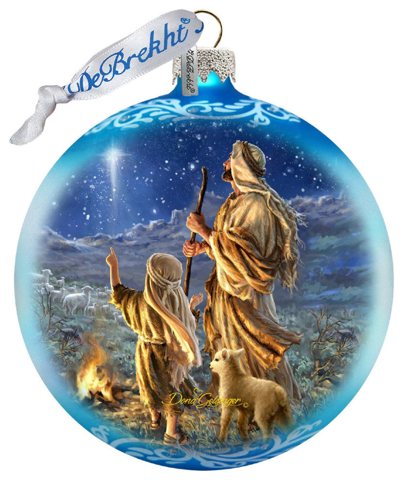 Shepherds Keeping Watch Glass Ornament Limited Edition